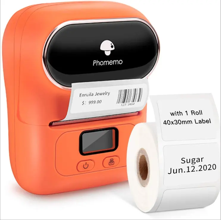 Phomemo M110 QR code price label printer wireless photo thermal sticker printer machine for ios Android