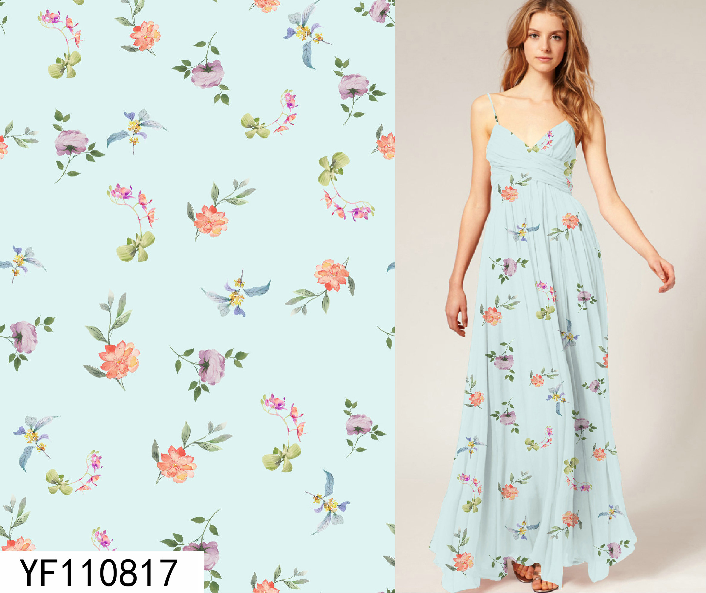 Product Skirts Fabric Woman Clothing 55%viscose 45%rayon Print Crepe 120d*30s digital fabric