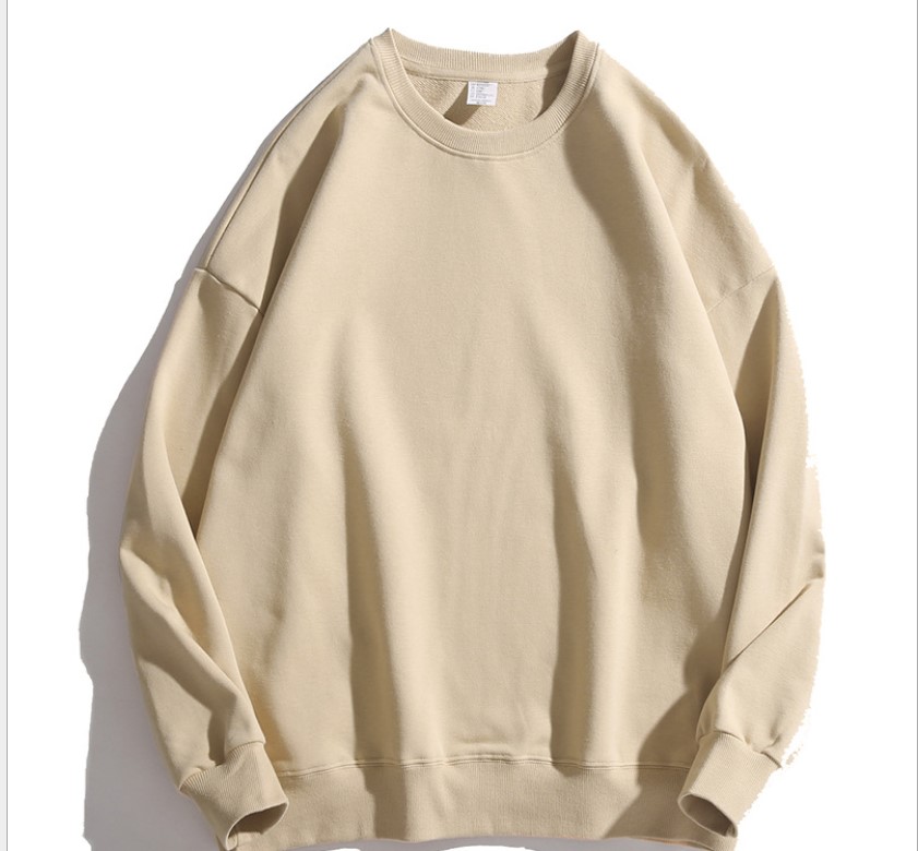 Oversize Unisex off shoulder round neck sweater cotton loose solid color custom women's sweater