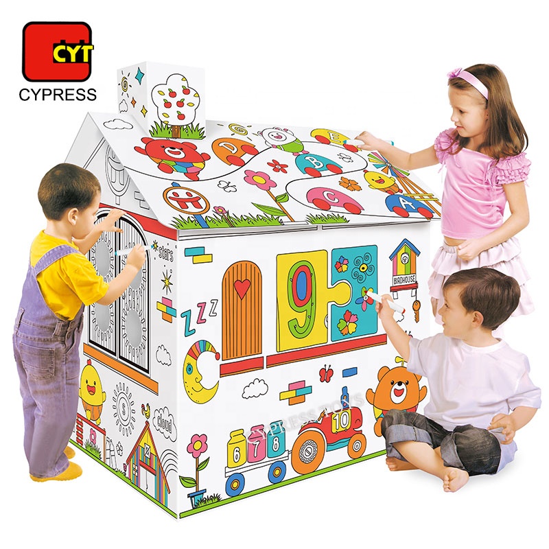 Картонная Игрушка-пазл «сделай сам» с большим домом