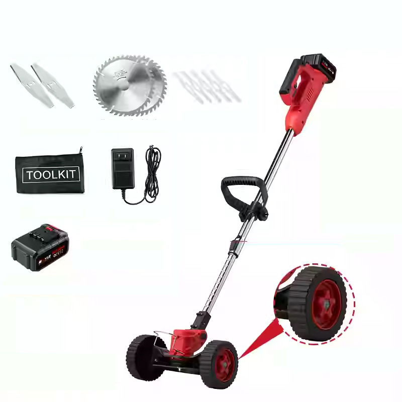 Agricultural Lawn Mowers Electric Lawn Trimmer Cordless Gardening Grass Cutter Handle Lawn Mower Tool Mini Power Weeder For Farm