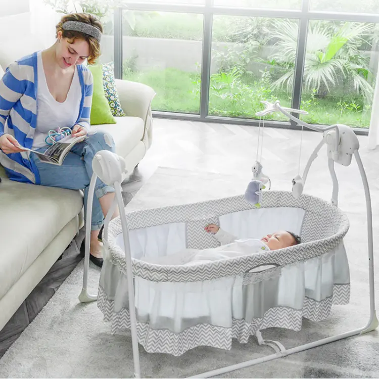 China factory wholesale baby crib electric cradle automatic baby swing bed baby cradle swing