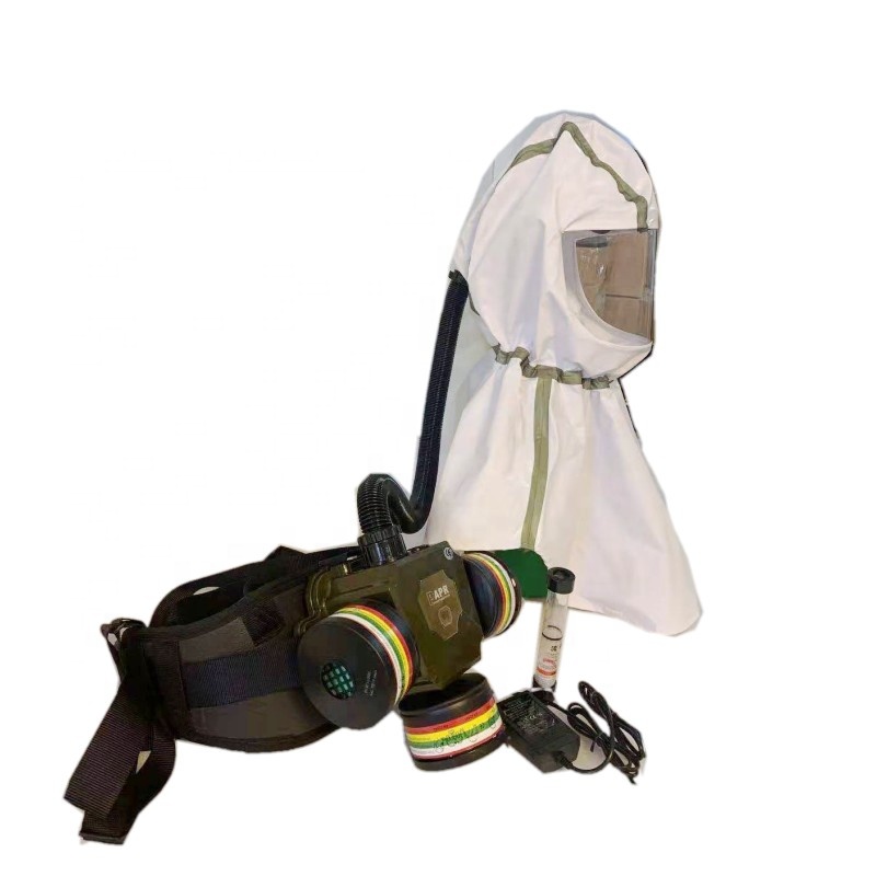 CE EN12941 EN12942 powered air purifying respirator-s PAPR helmet full face hood with air blower