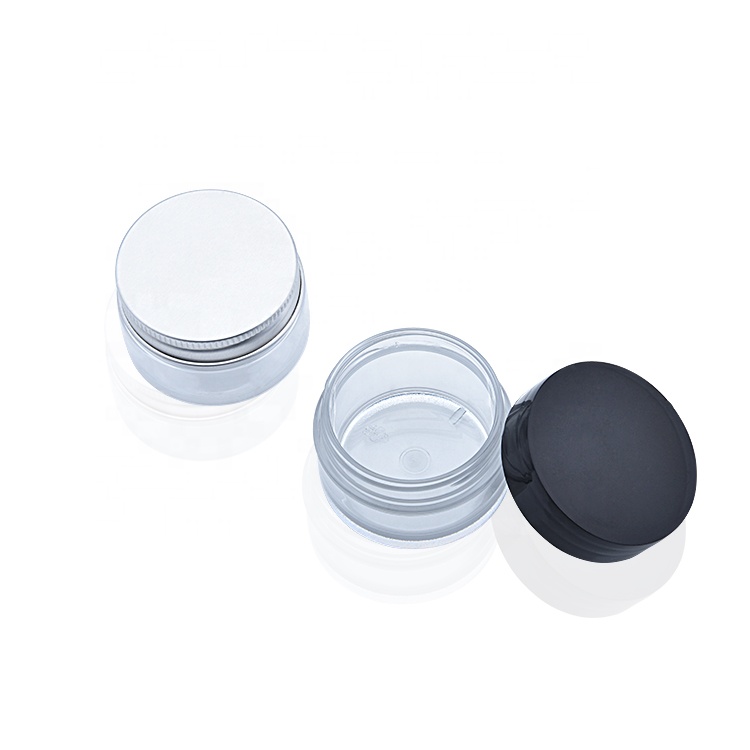 Custom plastic jars wholesale round clear jars with lids