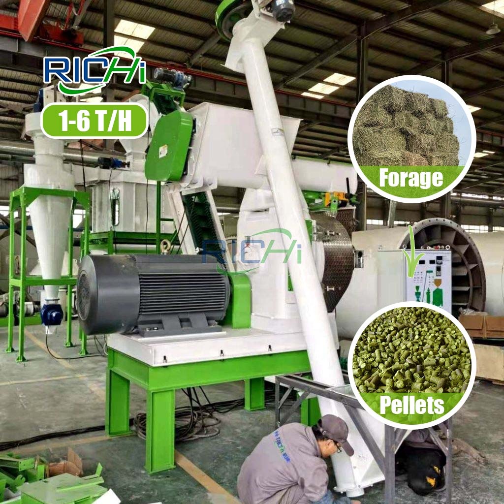 RICHI 1-6 T/H Forage Grass Feed Pellet Machine