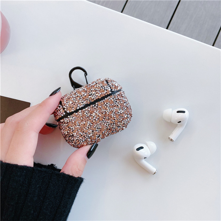 Цветной Алмазный защитный чехол для airpods pro, коробка для хранения наушников, жесткий чехол из поликарбоната с защитой от падения