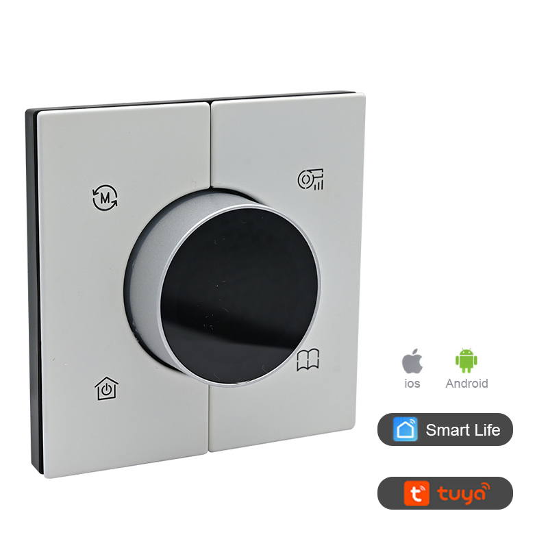 Zigbee Modern Design Home Hotel Use Controlling Light Switch Panel 100-240V Dimmer Switch With Rotary Switch