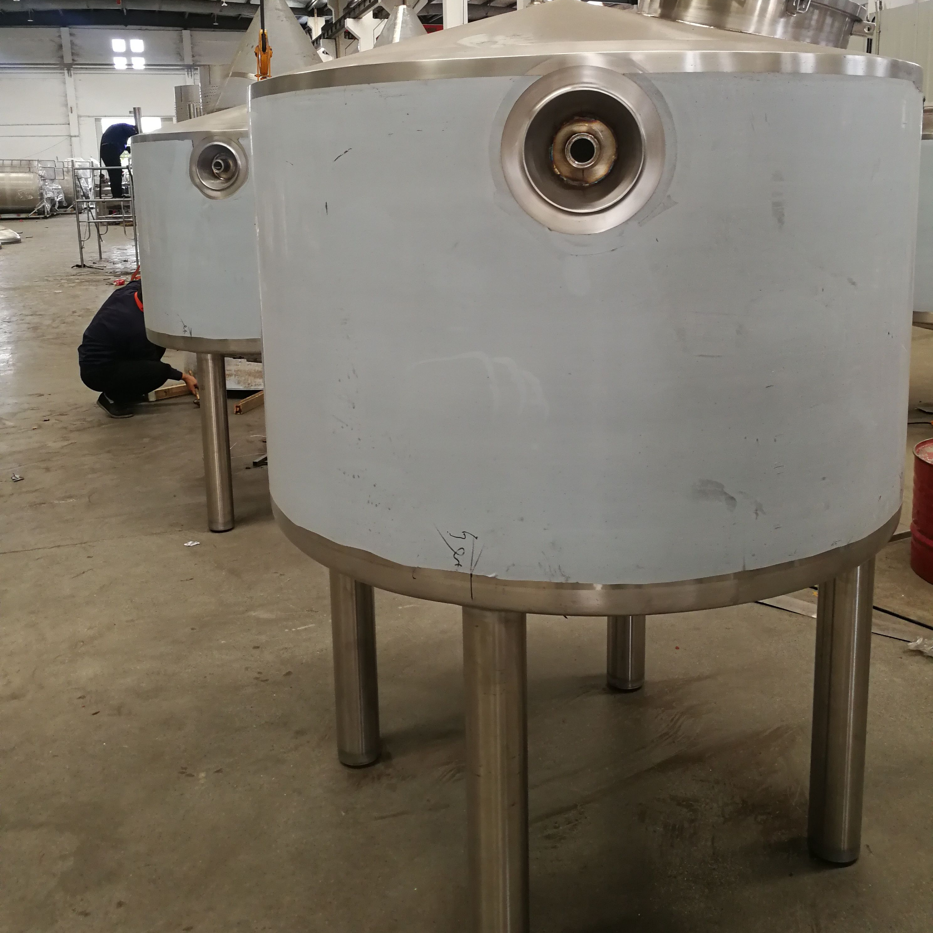 Double layer sanitary food grade blending tank with SS304 and SS316 material