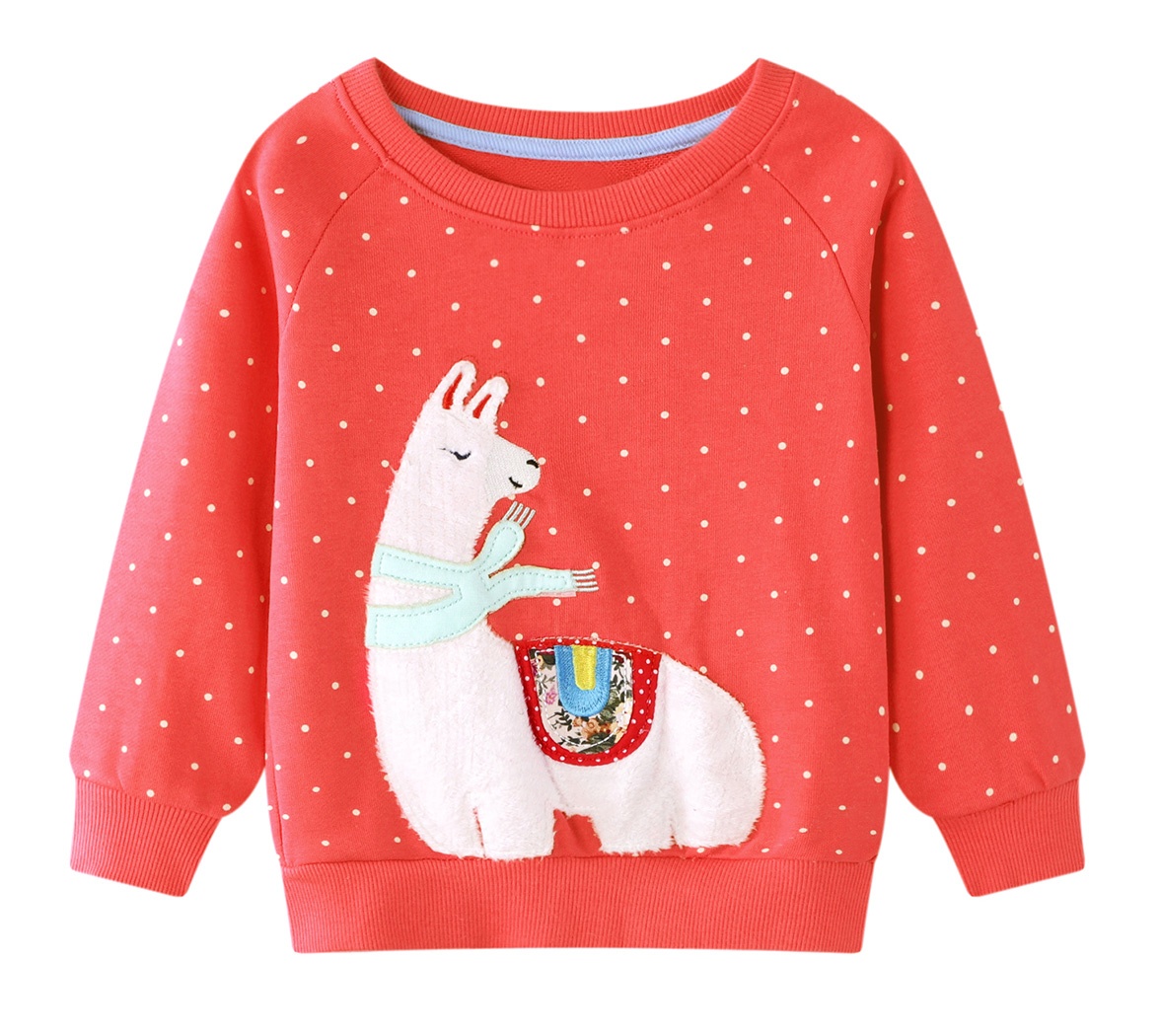New Spring 2021 Cute Girl Cartoon Sweater Length Sleeve Pullover Girl Top Kids Clothing Girls