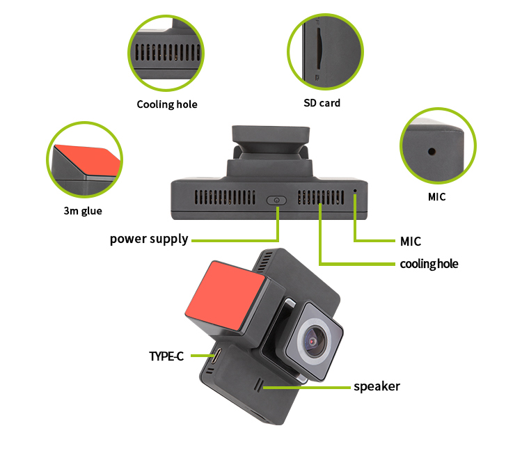 4K 1080P DVR Car Camera Dash Cam with G-Sensor Rear Camera