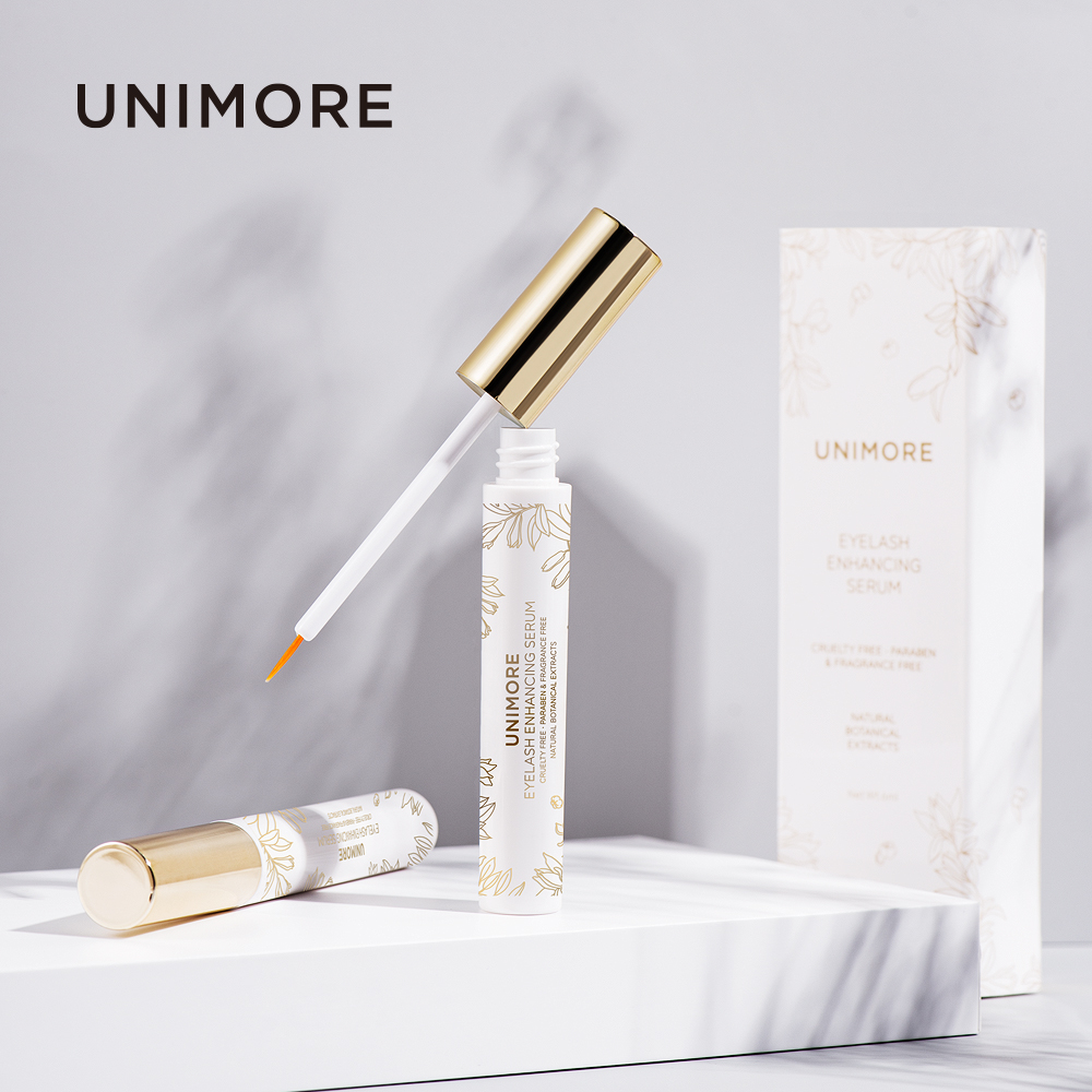 Unimore 100% Organic Private Label OEM Eyebrow Wholesale Oil Logo In Bulk Organic Enhancer Best Eyelash Growth Serum
