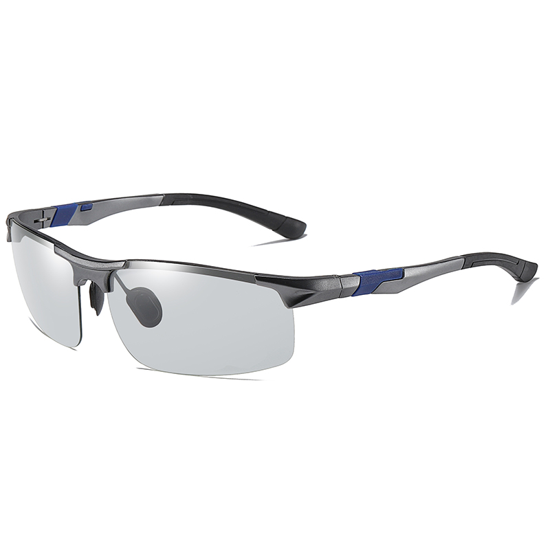 Aluminum New Ppolarized Photochromic Glasses Half Frame Sports Sunglasses Driving Night Vision Safety Cycling Glasses