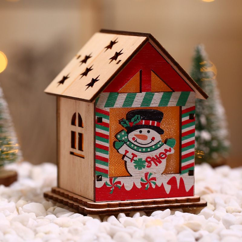 2021 snowman christmas tree ornaments outdoor wooden craft christmas decorations lights