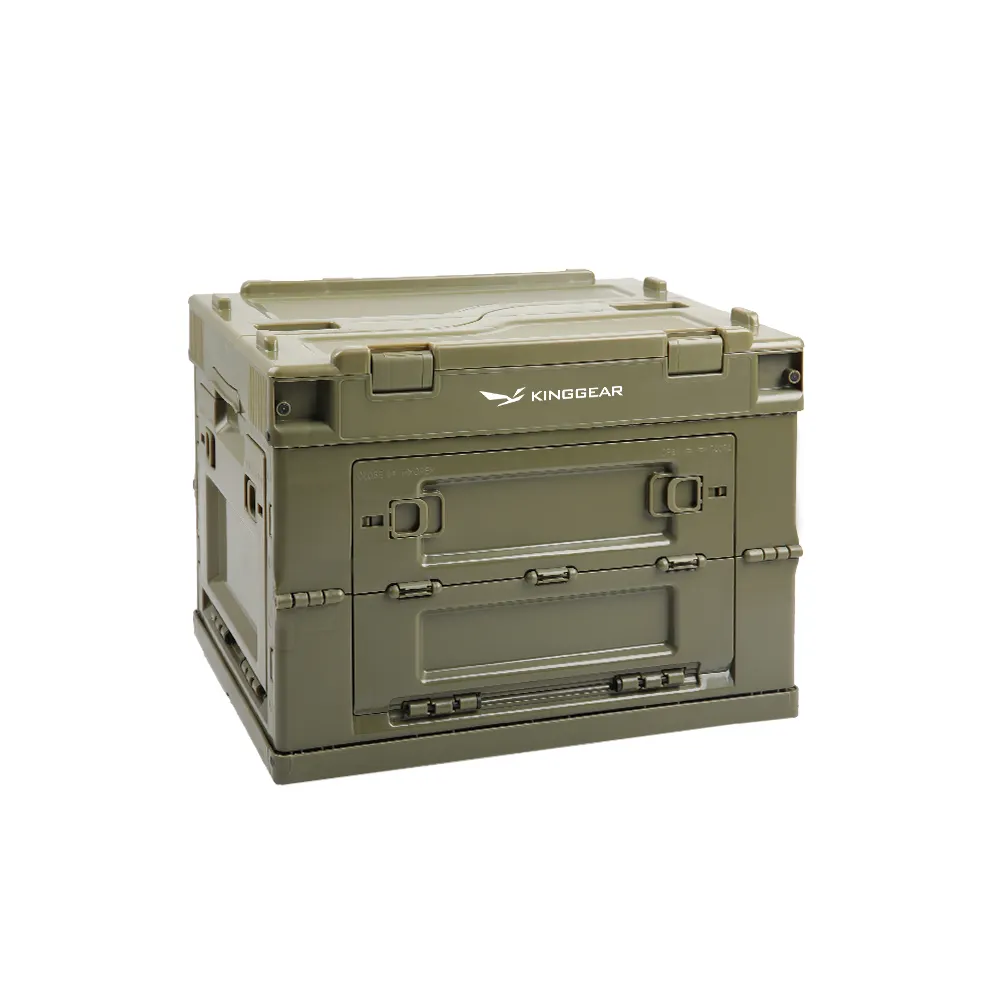 Складная коробка KingGear для кемпинга на открытом воздухе, автомобильный ящик для хранения, многофункциональная пластиковая складная коробка для кемпинга