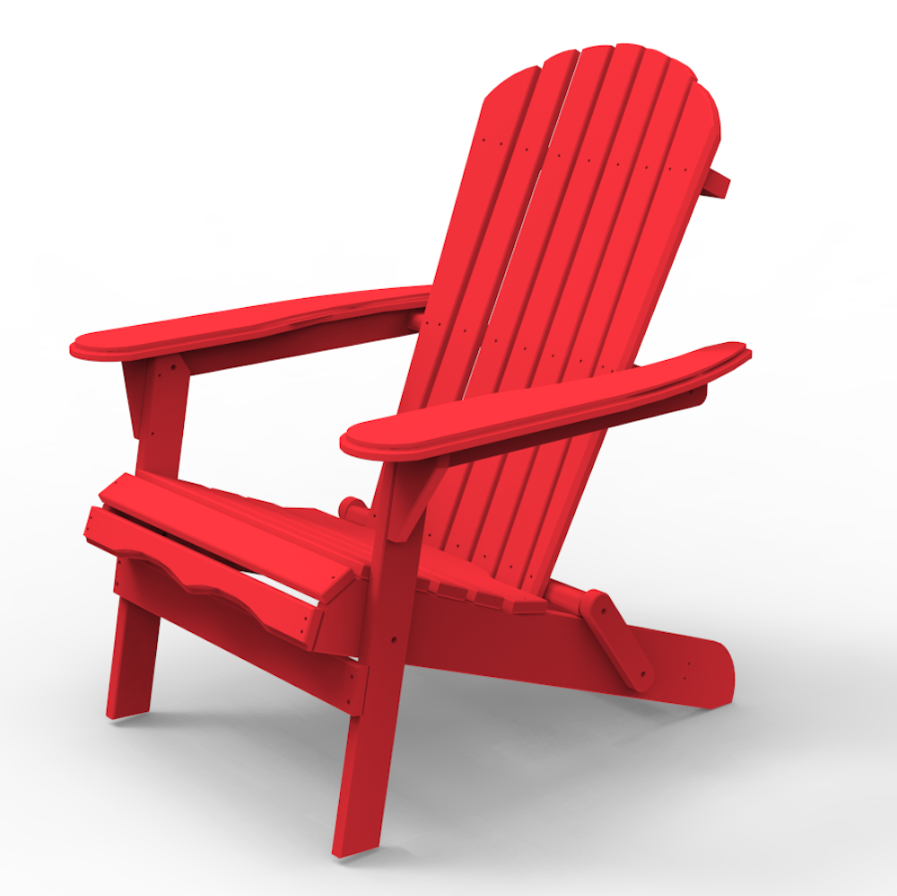 Складной деревянный стул Adirondack с естественной отделкой/коричневого/Красного/синего цвета