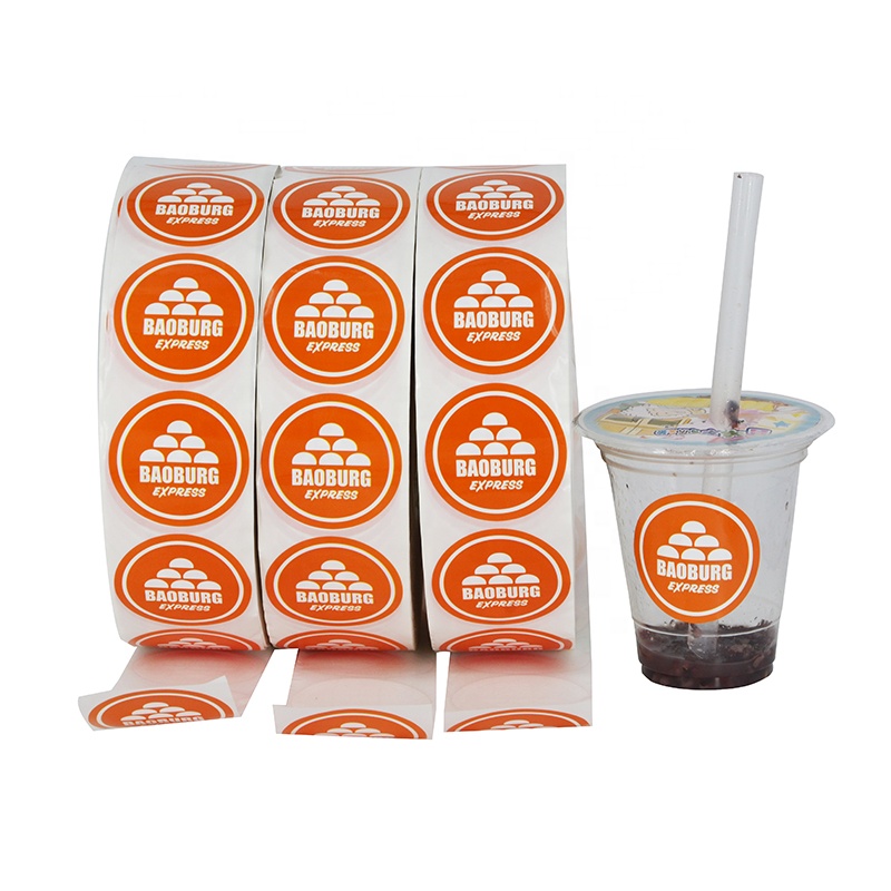 printing custom self adhesive glossy white paper label sticker roll