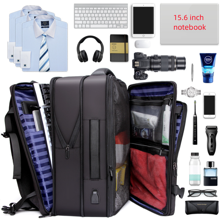 Large capacity travel backpack bag multifunctional men's business laptop backpack smart travel backpack with USB charging port