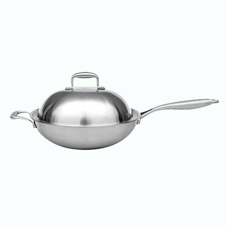 Высокое качество 32 см Профессиональный нержавеющая сталь приготовления wok