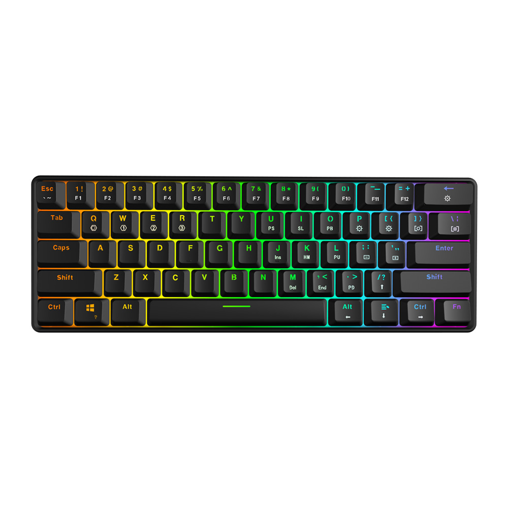 Горячая Распродажа GK61 61 клавиши rgb игровая механическая клавиатура