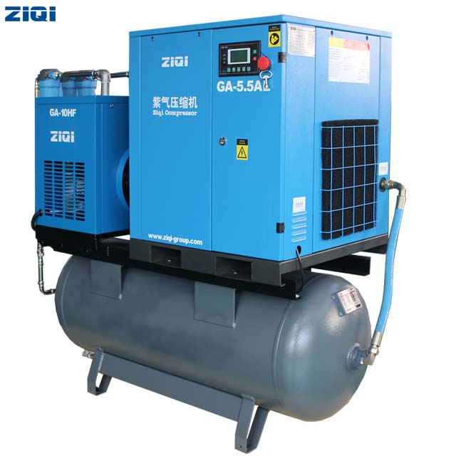 screw air compressor 5.5kw 7.5hp 500L tank air dryer