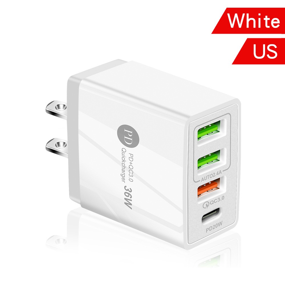 PD20W + QC3.0 + 2A быстрое зарядное устройство для iPhone X max для Samsung S20 21 PD + 3USB зарядное устройство с 4 портами зарядное устройство для телефона