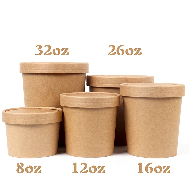 Контейнер для супа Cupscraft, чашка, биоразлагаемая бумажная чаша с крышкой, картонная коробка
