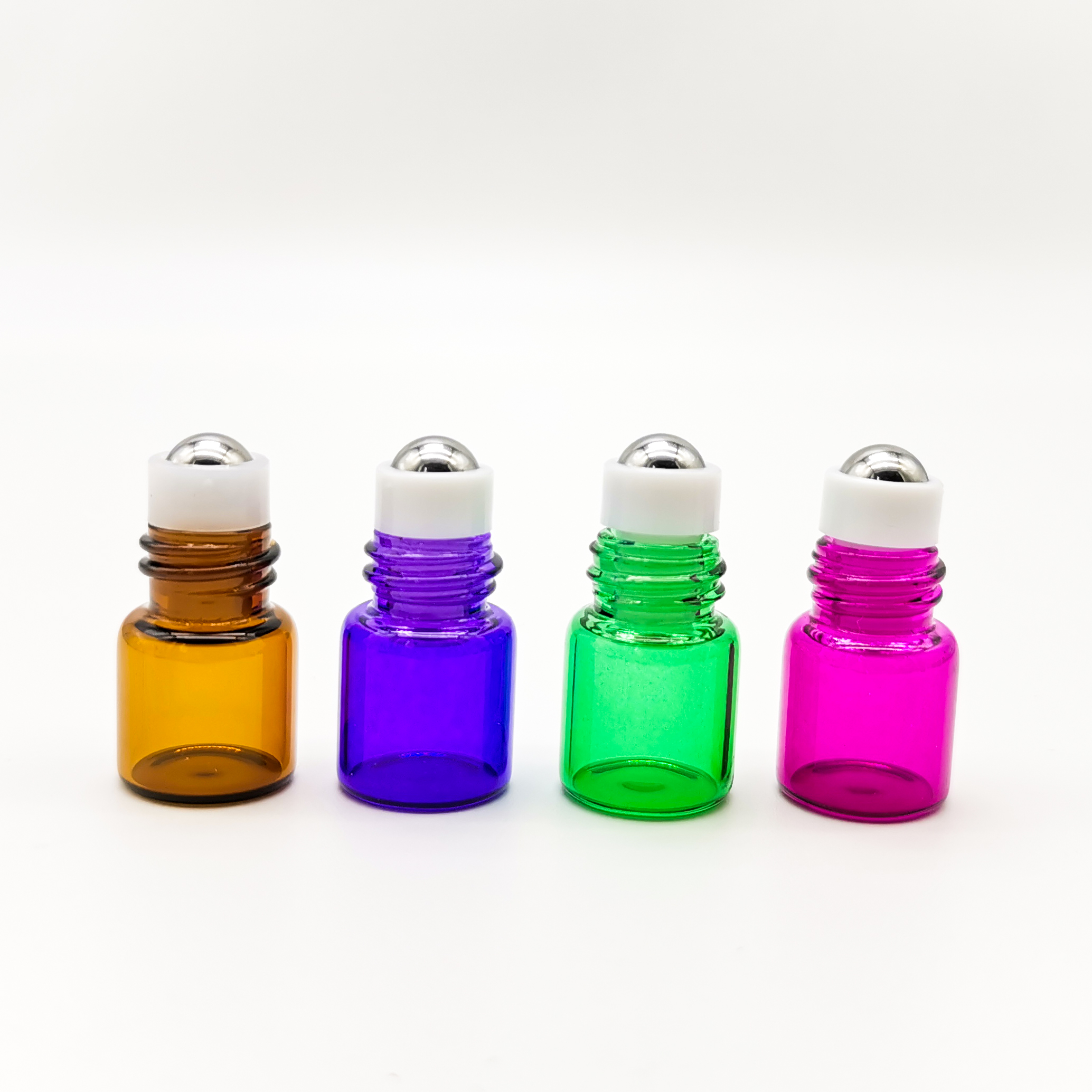 Manufacturer provides straightly high quality rainbow color 1ml mini empty glass perfume vials