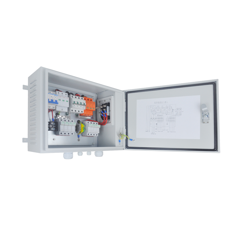 1000V AC Combiner Junction Box for Solar Panels 2/4/6/8 Channel Solar Combiner + AC Electrical 2IN-1 PV Box 6 String DC1000V 15A