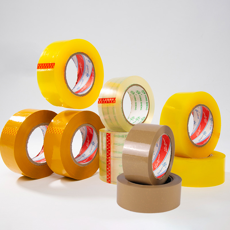 Strong Adhesive 100m Custom Opp Logo Sealing Clear Packaging Tape Bopp Printed Yellow Brown Box Packing Tape