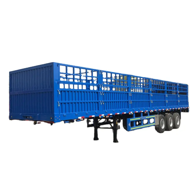 Good Price 40ft Flatbed Body Trailer 3 Axles Fence Cargo Semi Trailer For Sale