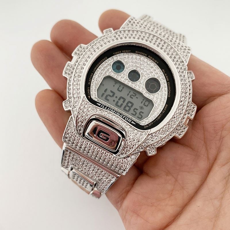 DW6900 sports watch replacement iced out cz custom diamond g shock bezel protector