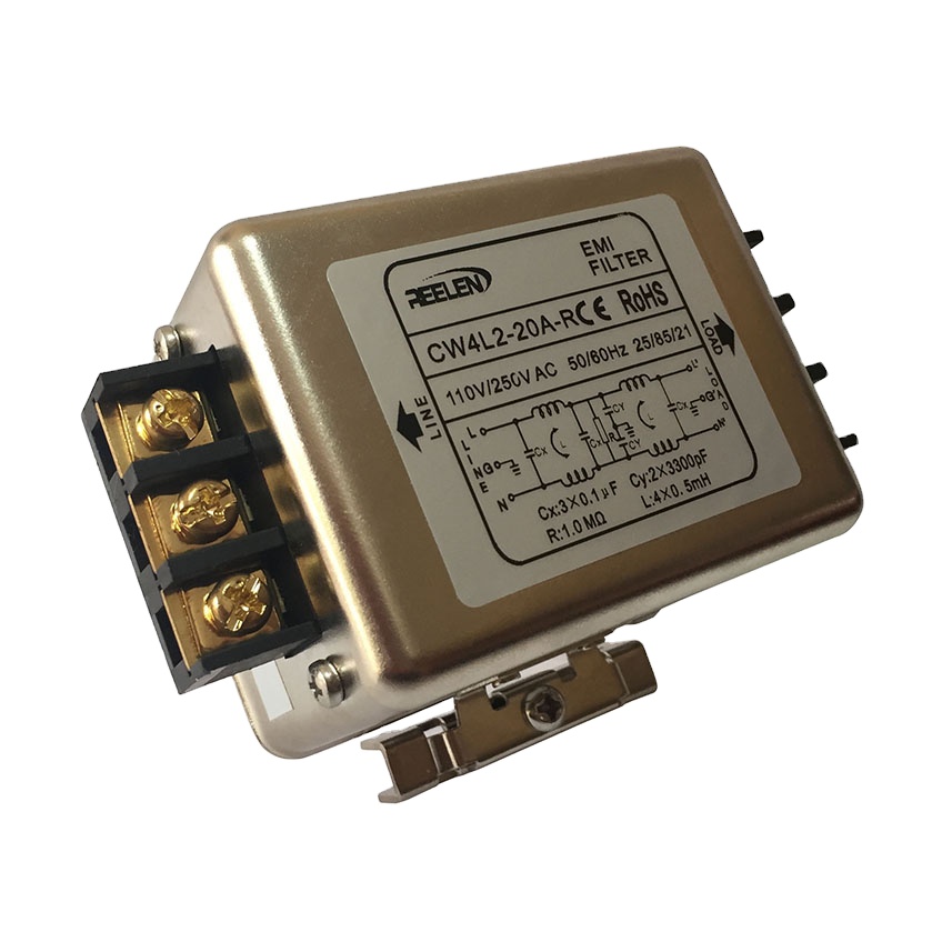Ac EMI фильтр 20A двухполюсный направляющая Тип CW4L2-20A-R Ac EMI фильтр