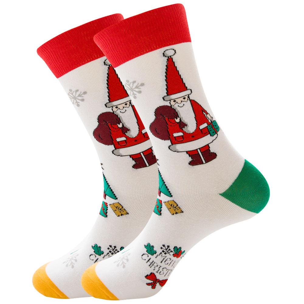 HAPPY CHRISTMAS winter fashion design women socks SOFT cotton crew Christmas socks