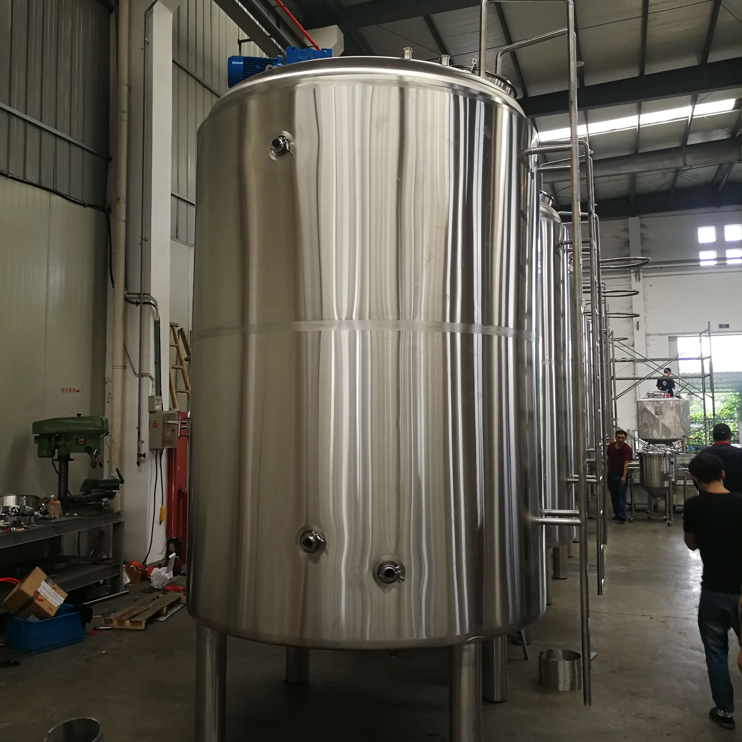 Steam heating jacketed stainless steel dosing tank for beverage plant