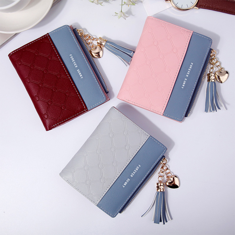 2021 new small clutch leather wallet womens wallet leather minimalist wallet for girls