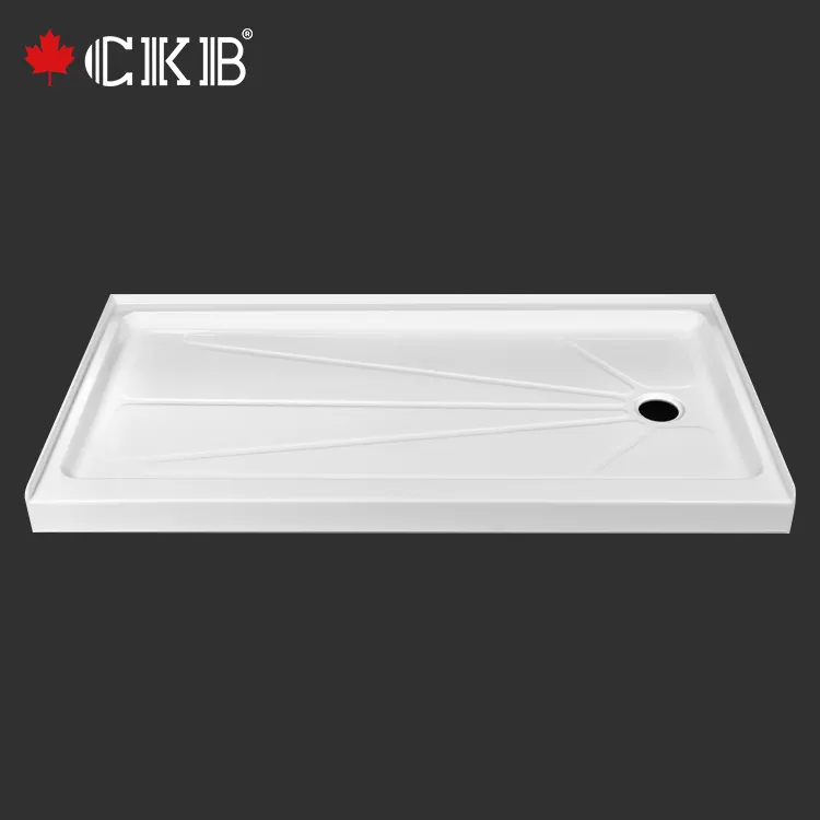 CKB Good Price Single Threshold With Antislip Textured Surface Rectangle Bathroom Acrylic Shower Base