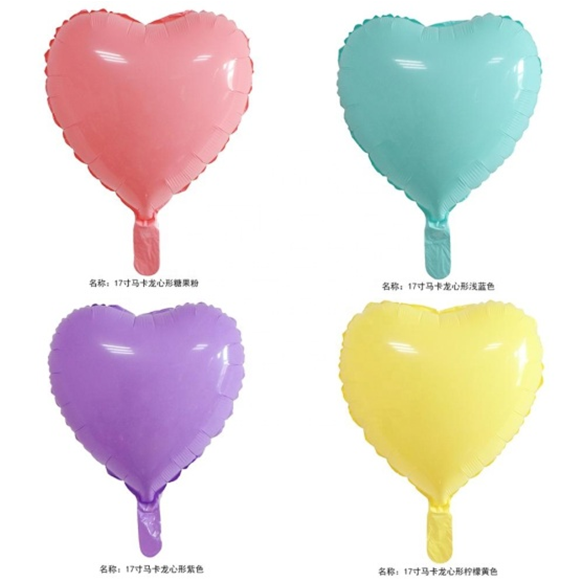 Carry Kaile New Arrival Heart Shape Macaron Color Aluminium Foil Balloon for Party Decoration