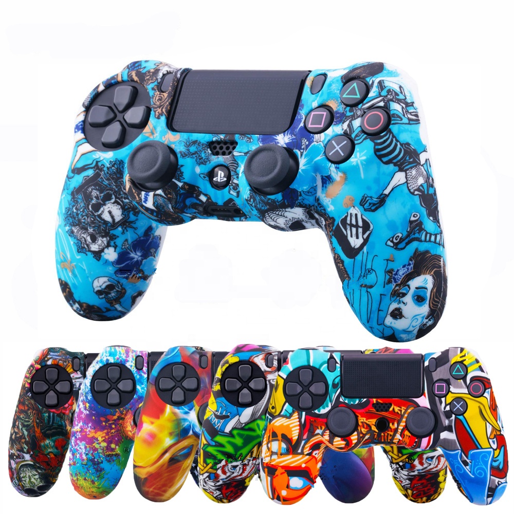 Лидер продаж, защитный чехол для PS4, чехол для контроллера slim pro, силиконовый чехол с 2 бесплатными головками