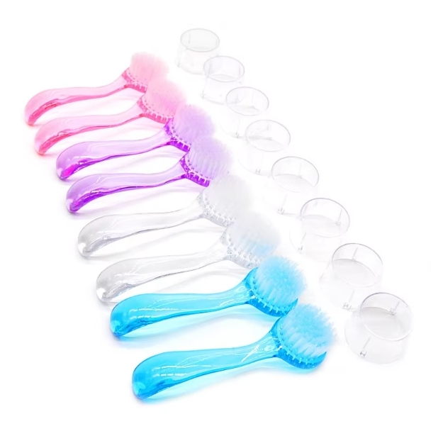 2024 New YD Nail Art Tools Polish Long Handle Plastic Nail Dust Brush Acrylic Soft Scrub Manicure Cleaning Brush Professional