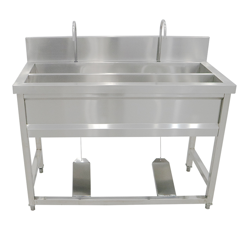 Handmade large size can be used by many people stainless steel pedal sink for restaurant
