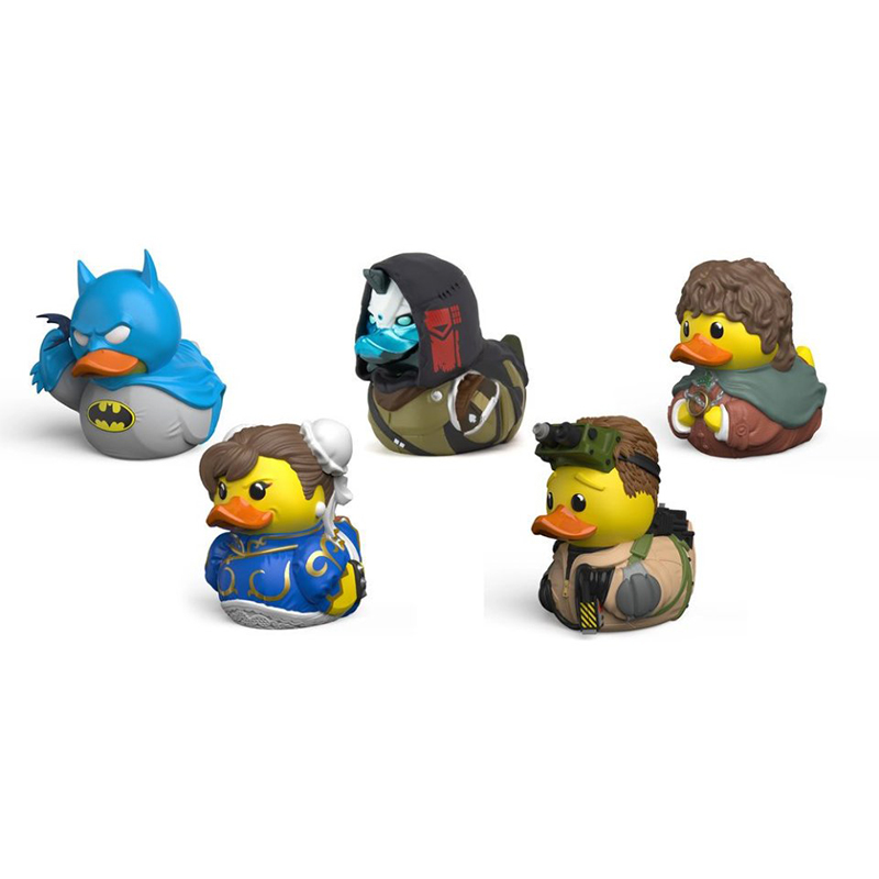 Top quality floating hair cut character ducks helmet rubber duck water ducky shower bath toys for kids