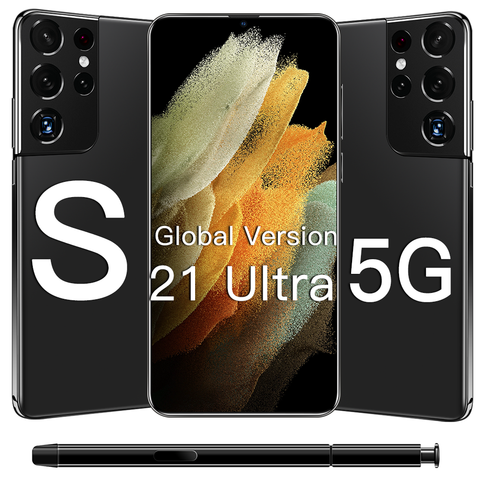 Смартфон S21 Ultra, Android 11,0, 5G, 6,7 дюйма, 16 + 512 ГБ