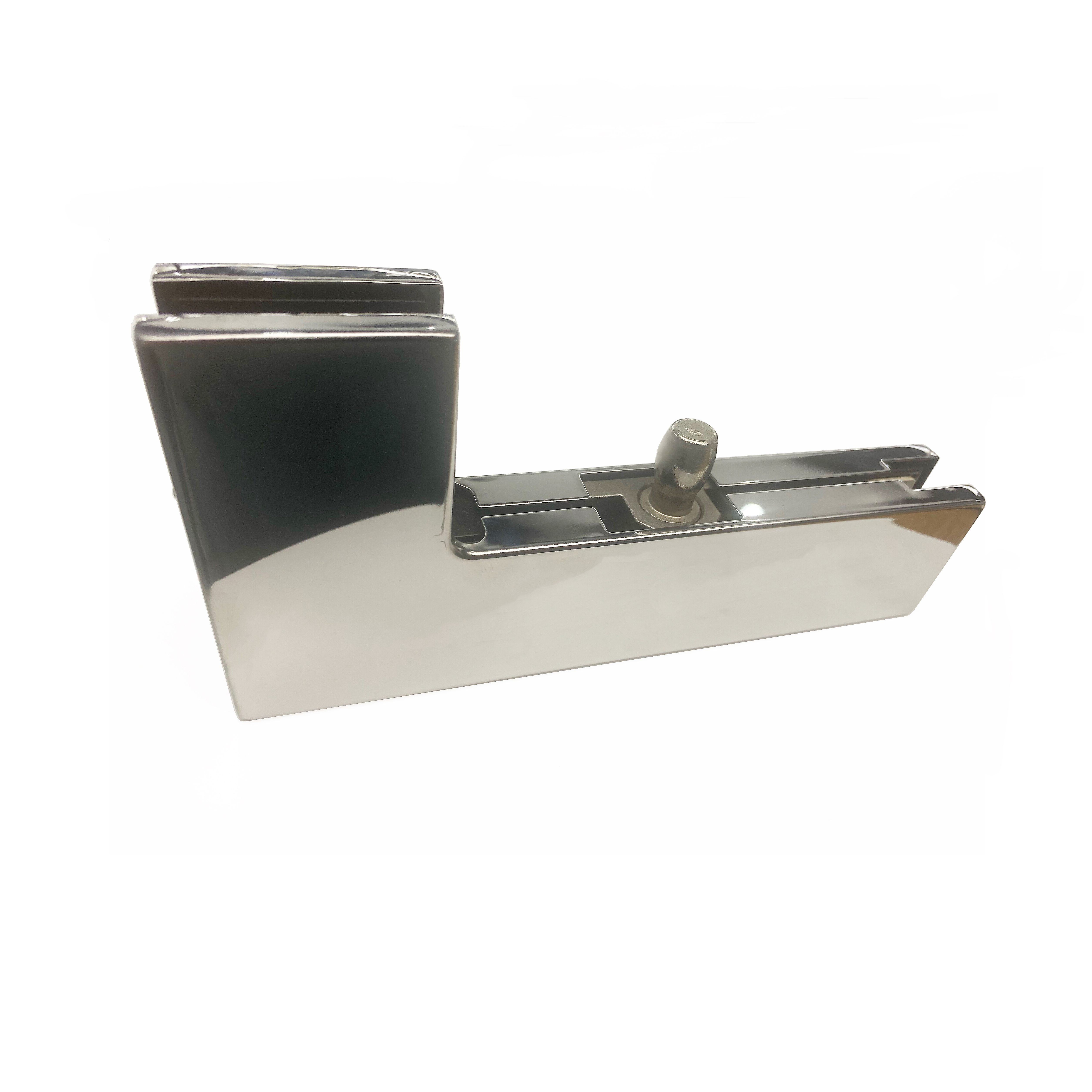 Glass Door Hinge Clamp Straight Pivot L Shape Patch Fitting Adjustable Glass Door Accessories