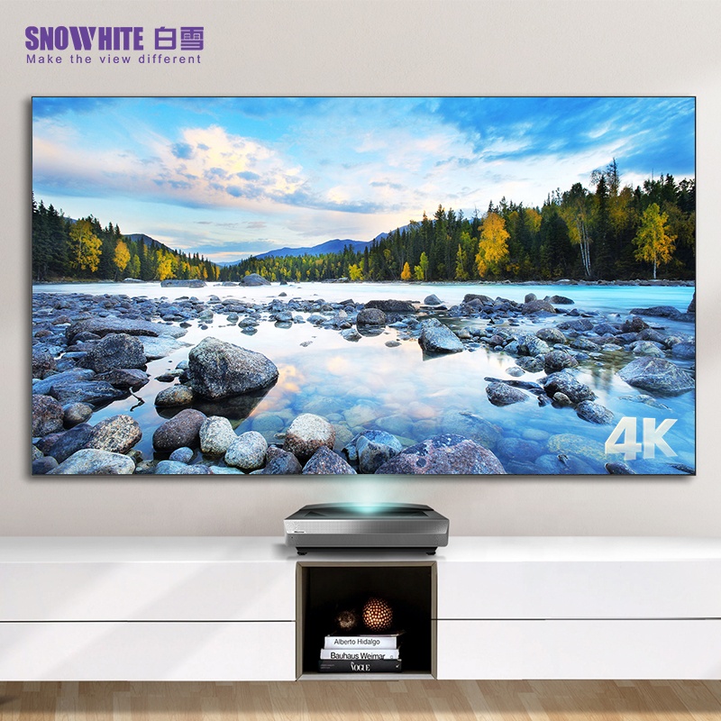 Ультракороткая сетчатая решетка SNOWHITE 80 100 120 дюйма, отклоняющаяся сетка, Растровая сетка UST ALR, экран проектора с фиксированной рамкой