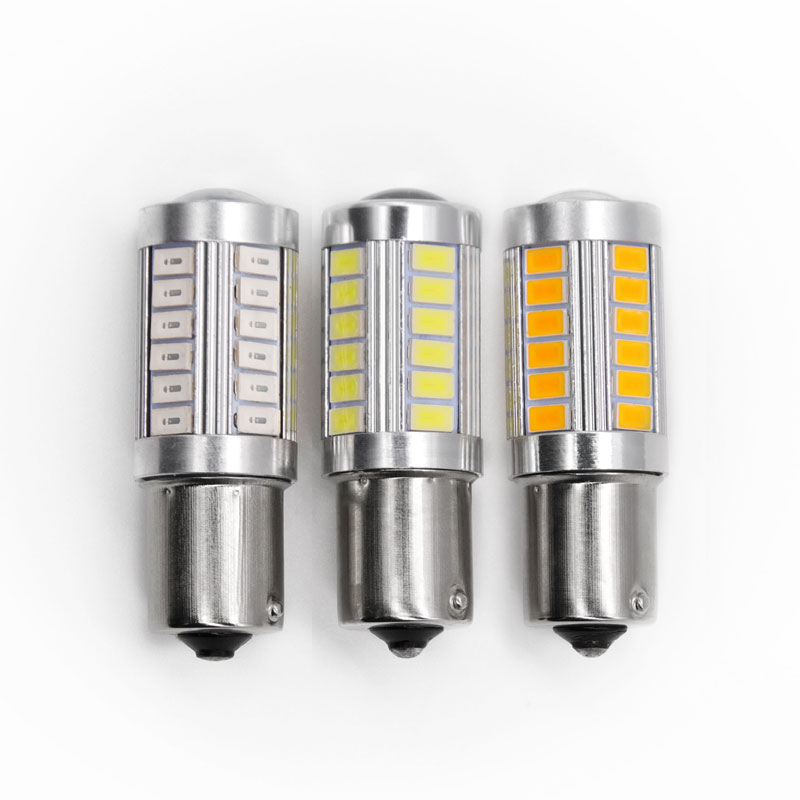 Горячая Распродажа 1156 1157 BAu15s Py21W P21W5W 5730 Светодиодные стоп-сигналы 33smd фонари заднего хода поворота 7443 7440 Лампа