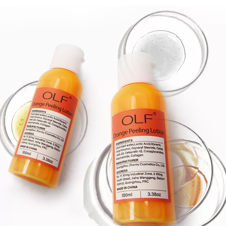 Private label skin care whitening foot orange peeling lotion