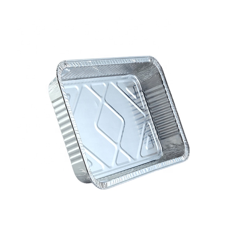 Rectangle Edge Foil Round Container Kitchen Use Foil Container Cake Sweety Food Foil Container