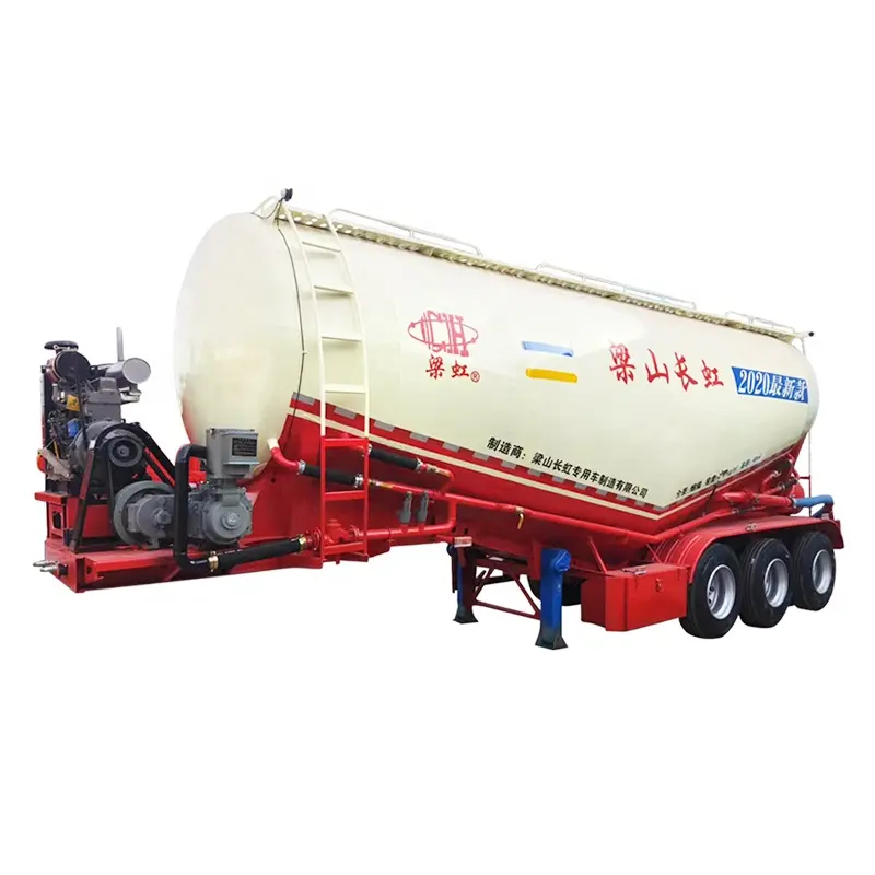 3 Axle Dry bulk cement truck powder tank semi trailer cement bulk carrier for sale