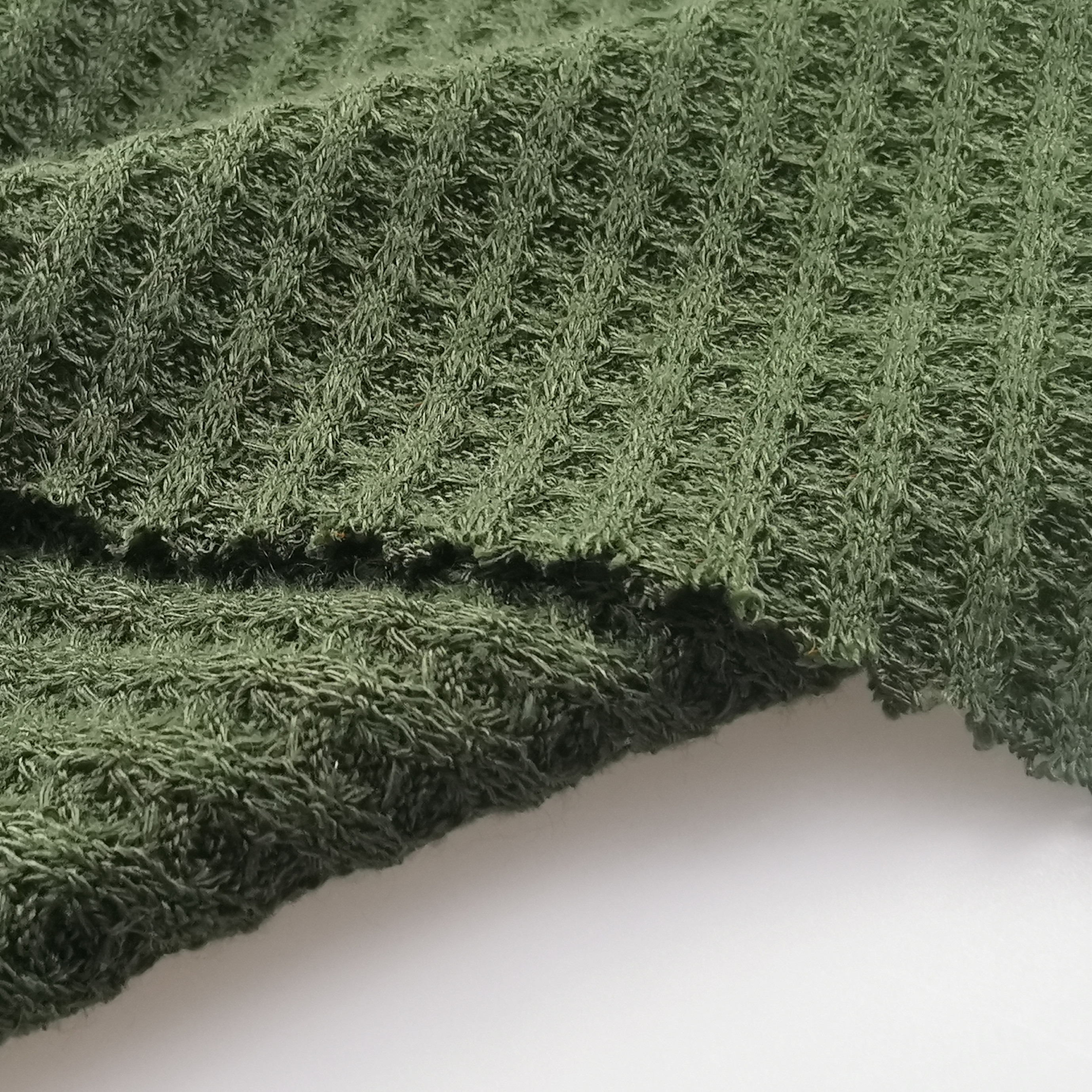 American market 100%polyester fabric knitting fabric waffle tela de gofres hacci fabric for sweater