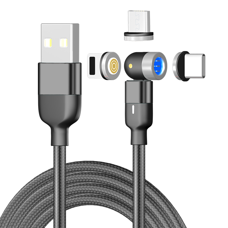 Магнитный кабель для передачи данных 3pin 540 градусов Micro USB кабель для зарядки